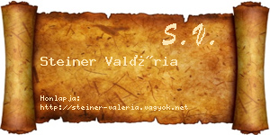 Steiner Valéria névjegykártya